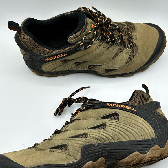 Mens Merrell Hiking Shoes Vibram Flexplate Dusty Olive Size 11.5 - Picture 6 of 11
